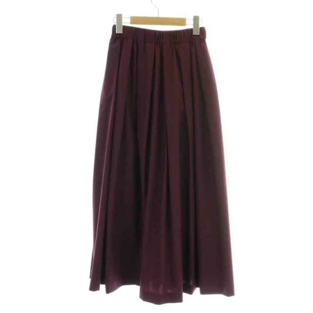 IENA(イエナ)のイエナ ガルゼストレッチランダムタックスカート フレア ロング 34 XS 紫 レディースのスカート(ロングスカート)の商品写真