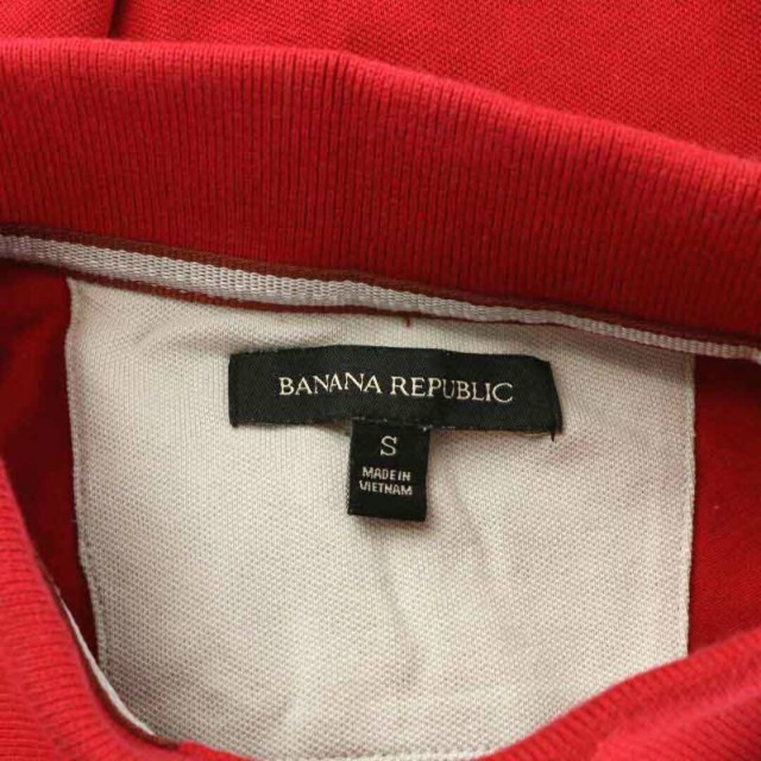 Banana Republic(バナナリパブリック)のBANANA REPUBLIC ポロシャツ 半袖 ハーフボタン 鹿の子 S 赤 メンズのトップス(ポロシャツ)の商品写真