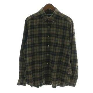 ユナイテッドアローズグリーンレーベルリラクシング(UNITED ARROWS green label relaxing)のグリーンレーベルリラクシング ユナイテッドアローズ ネルシャツ L 茶 黒(シャツ)