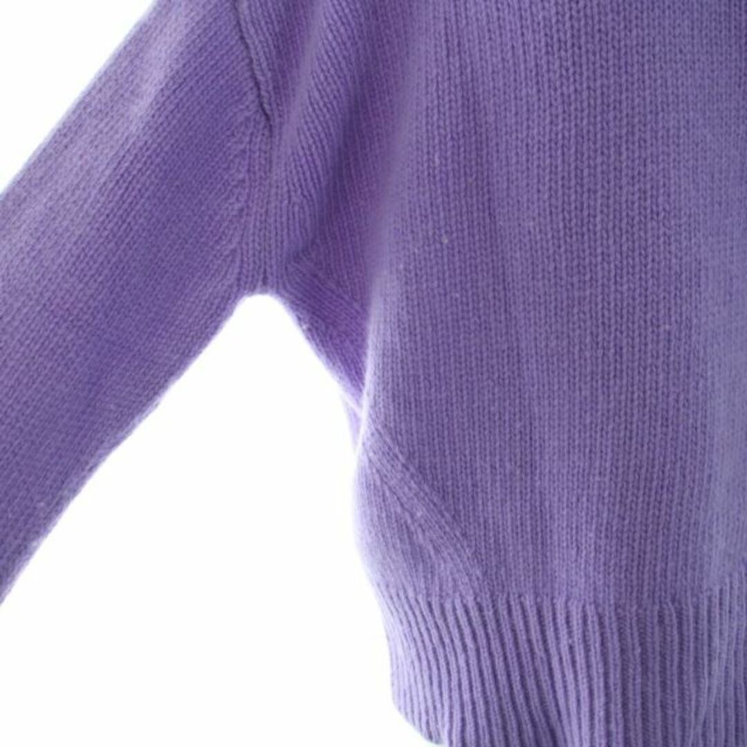 UNITED ARROWS(ユナイテッドアローズ)のユナイテッドアローズ 袖ダブルハイネックニット セーター リブ 長袖 F 紫 レディースのトップス(ニット/セーター)の商品写真