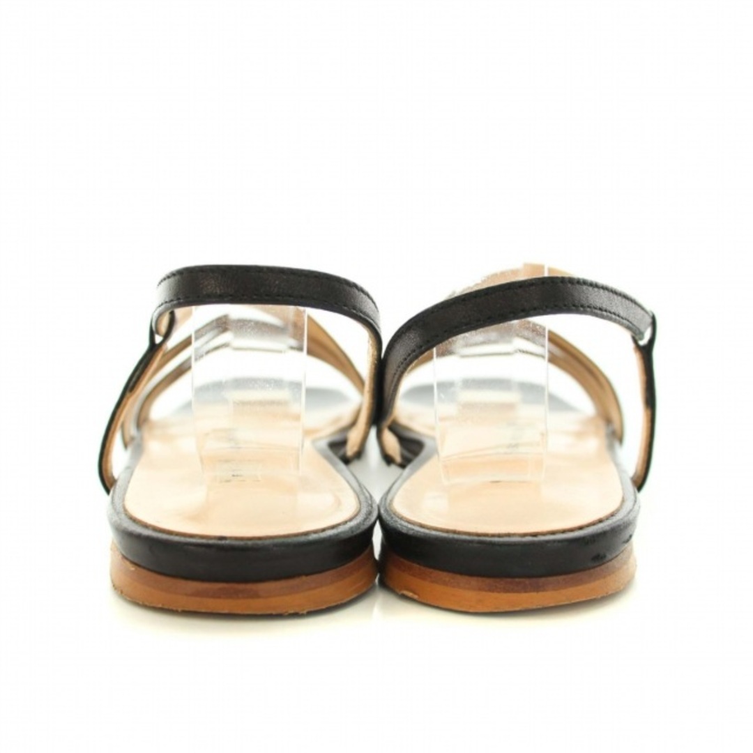 FABIO RUSCONI(ファビオルスコーニ)のファビオルスコーニ ストラップデザインサンダル レザー 37 24.0cm 黒 レディースの靴/シューズ(サンダル)の商品写真
