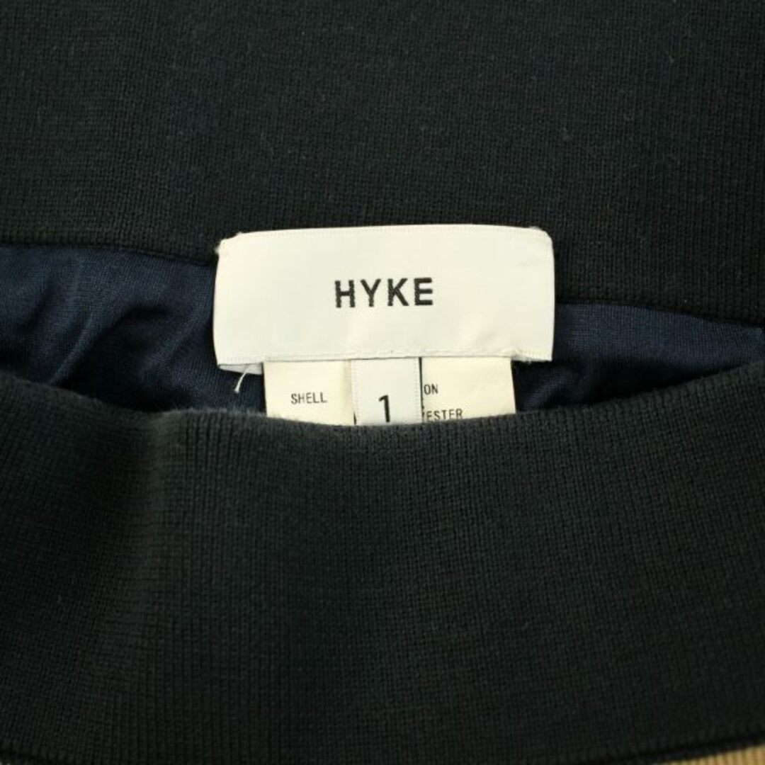 HYKE(ハイク)のハイク スカート ひざ丈 タイト イージー バイカラー 絹混 1 ベージュ 黒 レディースのスカート(ひざ丈スカート)の商品写真
