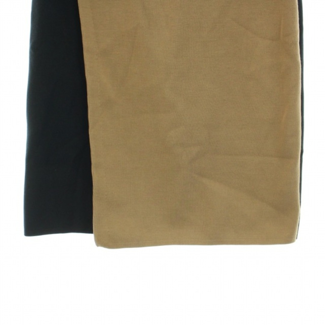 HYKE(ハイク)のハイク スカート ひざ丈 タイト イージー バイカラー 絹混 1 ベージュ 黒 レディースのスカート(ひざ丈スカート)の商品写真