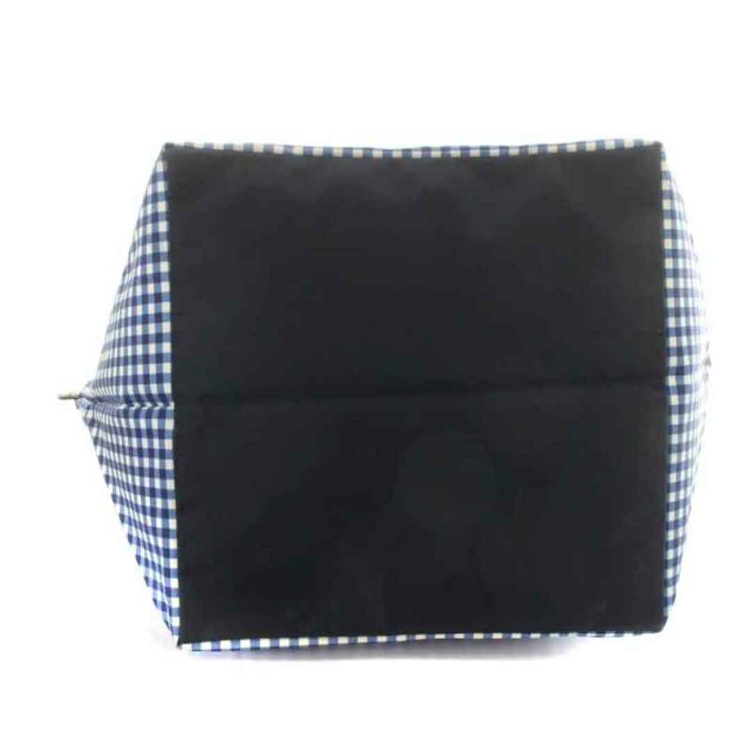 Herve Chapelier(エルベシャプリエ)のエルベシャプリエ トートバッグ ナイロン ギンガムチェック 紺 ネイビー 白 黒 レディースのバッグ(トートバッグ)の商品写真