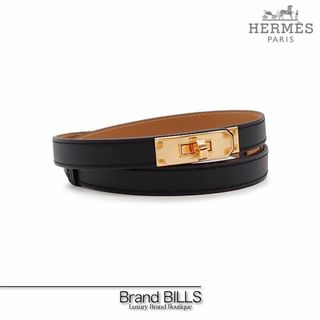 エルメス(Hermes)の未使用品 エルメス ケリーベルト H069853 ヴォー・エプソン ブラック ゴールド金具 Z刻印 レディース アパレル(ベルト)