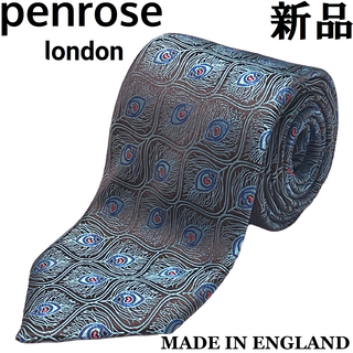 バーニーズニューヨーク(BARNEYS NEW YORK)の【新品◆英国製◆リッチな光沢感】Penroseペンローズ シルク ネクタイ 37(ネクタイ)