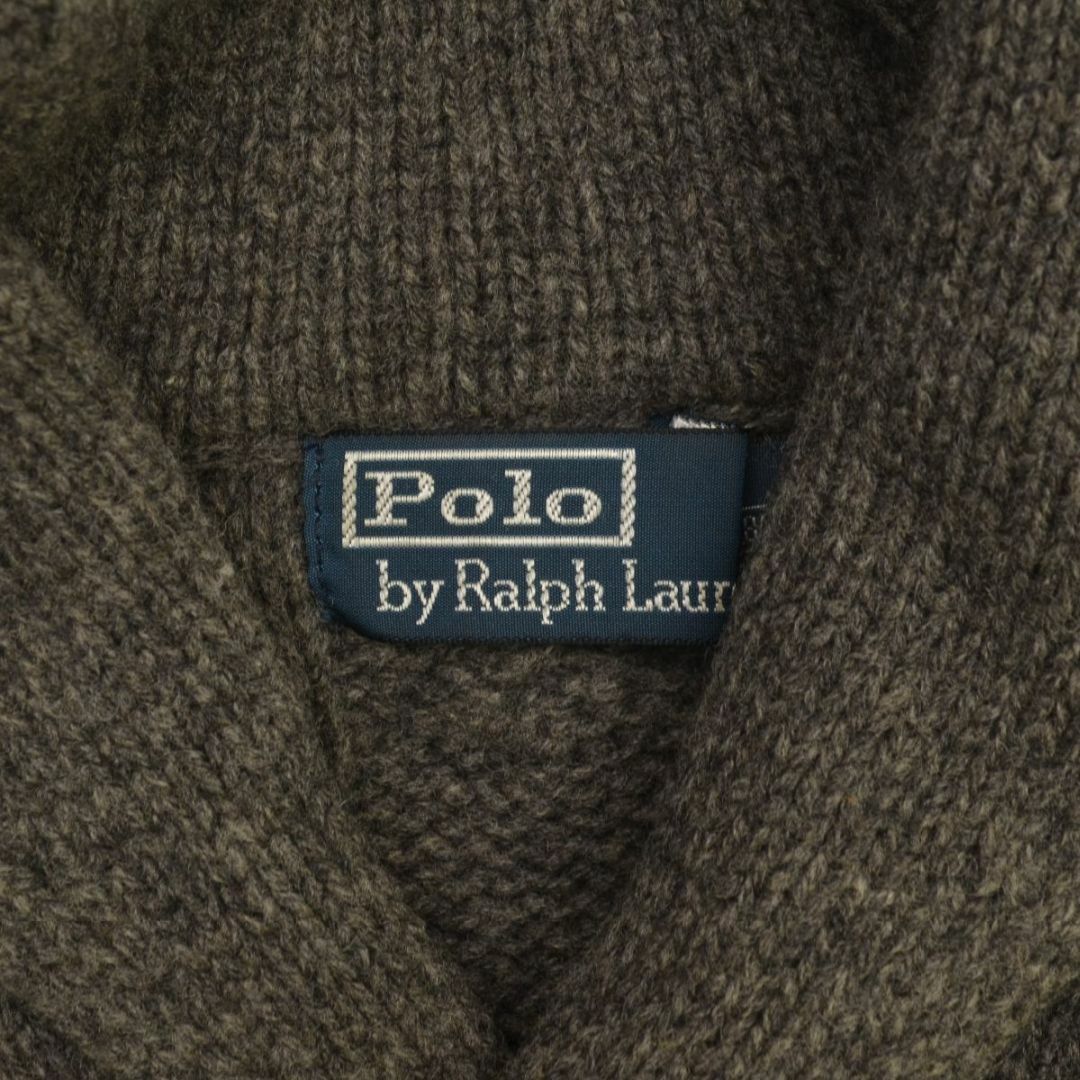 POLO RALPH LAUREN(ポロラルフローレン)の【POLORALPHLAUREN】ショールカラーケーブルラムウールニットセーター メンズのトップス(ニット/セーター)の商品写真