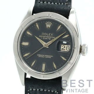 ロレックス(ROLEX)の【OH済】 ロレックス 【ROLEX 】 オイスターパーペチュアル デイト 1501 メンズ ブラック ステンレススティール 腕時計 時計 OYSTER PERPETUAL DATE  BLACK SS ヴィンテージ　黒文字盤【中古】 (腕時計(アナログ))