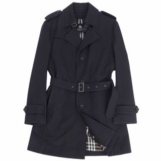 バーバリーブラックレーベル(BURBERRY BLACK LABEL)のバーバリー ブラックレーベル BURBERRY BLACK LABEL コート トレンチコート 裏チェック ライナー付き アウター メンズ M ブラック(トレンチコート)