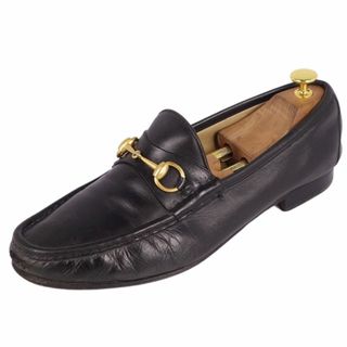 グッチ(Gucci)のVintage グッチ ローファー モカシン ホースビット レザー シューズ メンズ  44(28.5cm相当) ブラック(ドレス/ビジネス)