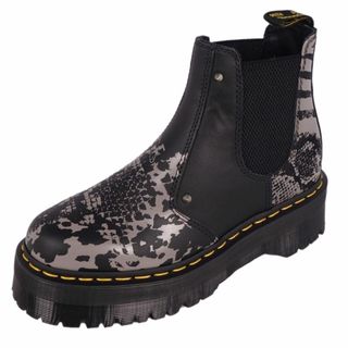 ドクターマーチン(Dr.Martens)の未使用 ドクターマーチン Dr.Martens ブーツ 2976 サイドゴア スムースレザー アニマル柄 シューズ レディース UK5(24.0cm相当) ブラック(ブーツ)