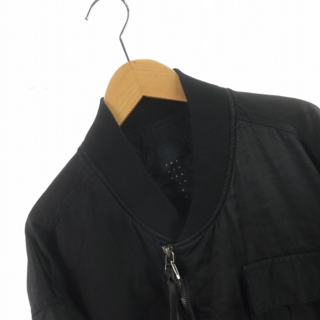 The Viridi-anne(ザヴィリジアン)のThe Viridi-anne 綿レーヨン/サテンボンバージャケット M 黒 メンズのジャケット/アウター(ブルゾン)の商品写真