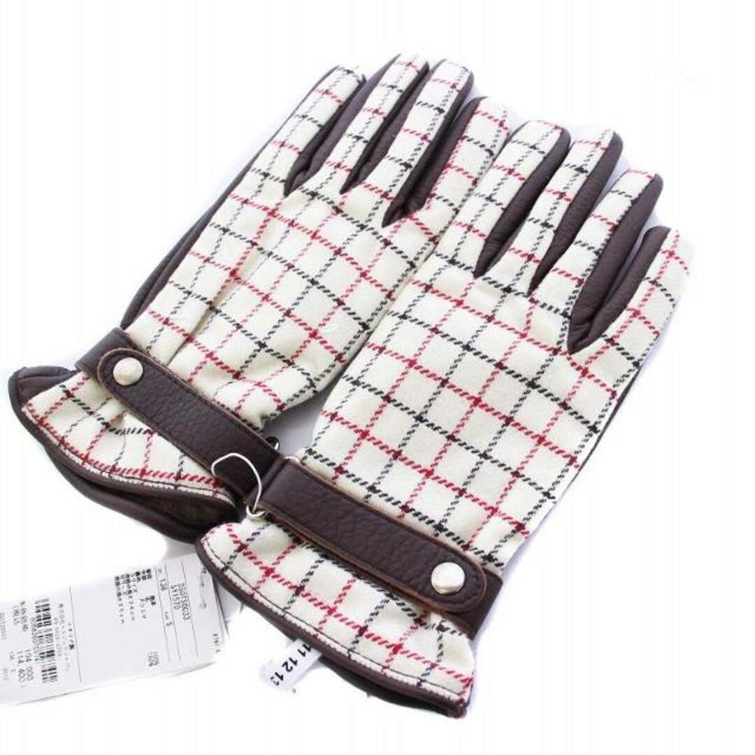 Maison Martin Margiela(マルタンマルジェラ)のMaison Margiela 14 check panelled gloves メンズのファッション小物(手袋)の商品写真