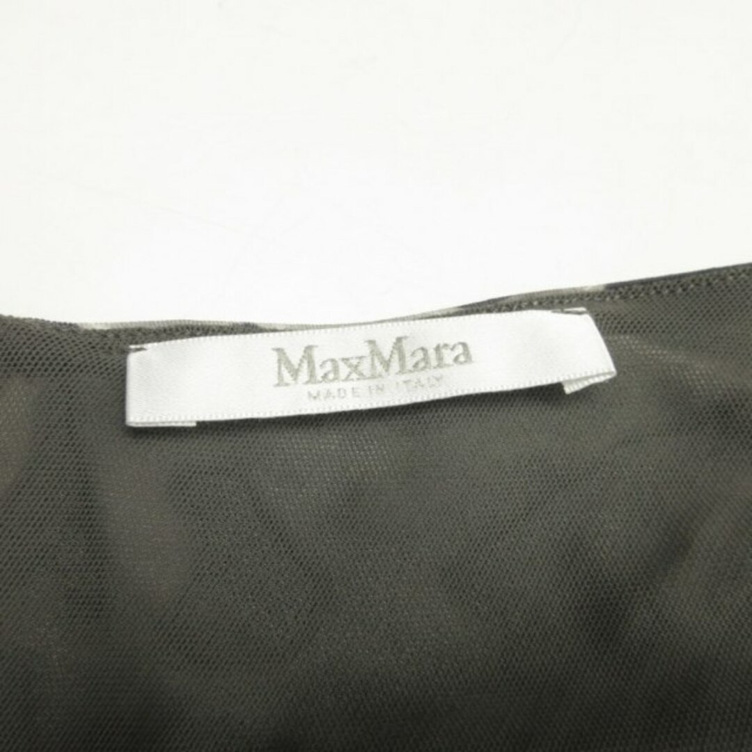 Max Mara(マックスマーラ)のマックスマーラ 美品 白タグ ワンピース 総柄 ストレッチ 半袖 ロング 44 レディースのワンピース(ロングワンピース/マキシワンピース)の商品写真