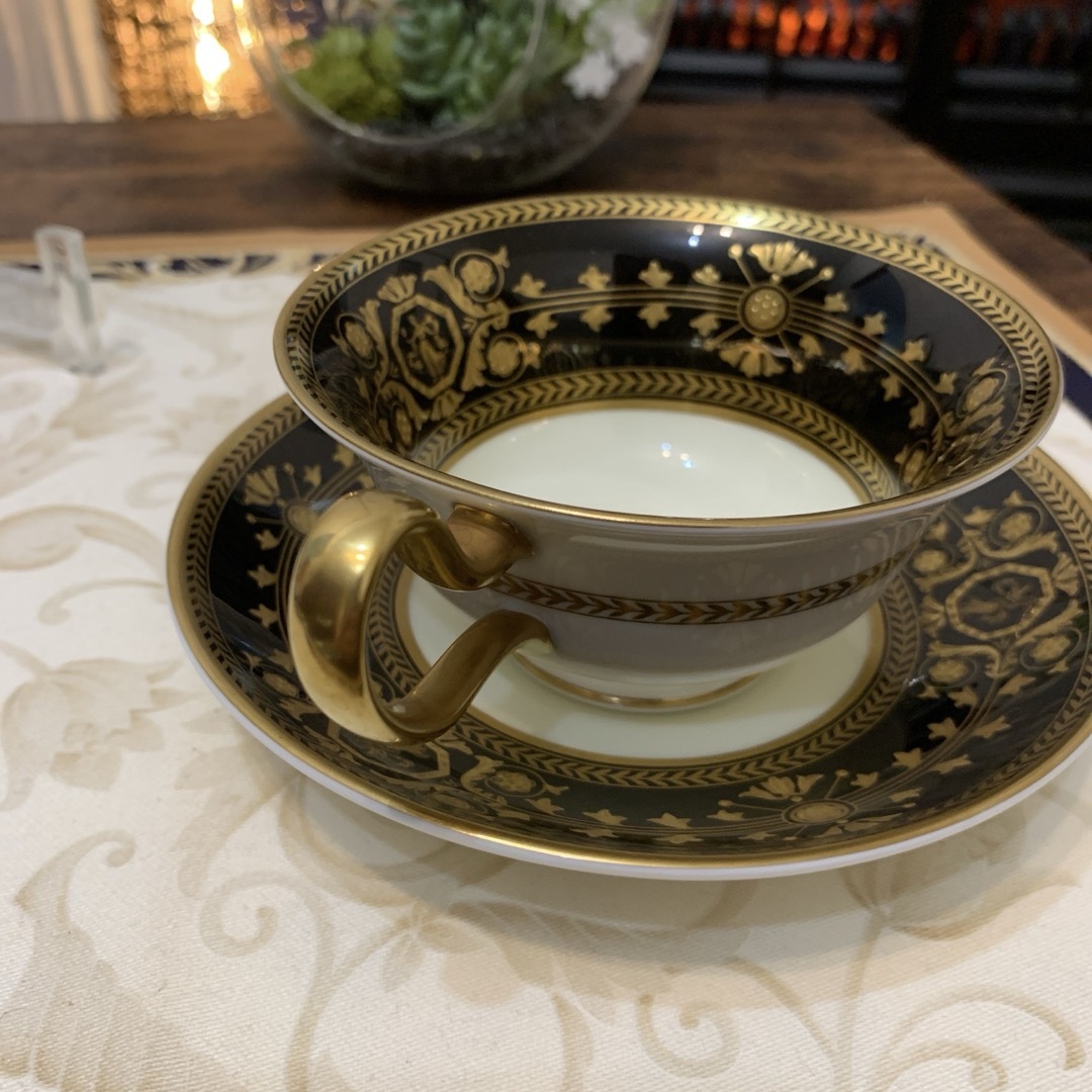 WEDGWOOD - ウェッジウッド アストバリー ブラック ティーカップ WEDGWOOD - ウェッジウッド アストバリー ブラック ティーカップ
