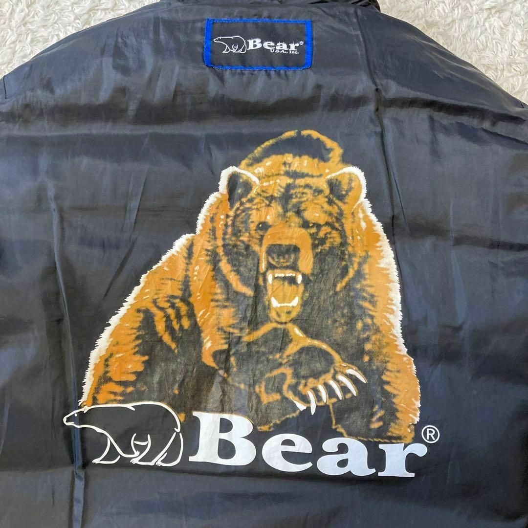 Bear USA(ベアー)の美品★ベアー ユーエスエー★リバーシブルダウンジャケット★熊★刺繍ロゴ★黒★L メンズのジャケット/アウター(ダウンジャケット)の商品写真