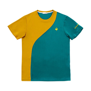 ルコックスポルティフ(le coq sportif)のルコックスポルティフ テニスウェア 半袖Tシャツ QTMWJA03緑メンズL新品(ウェア)