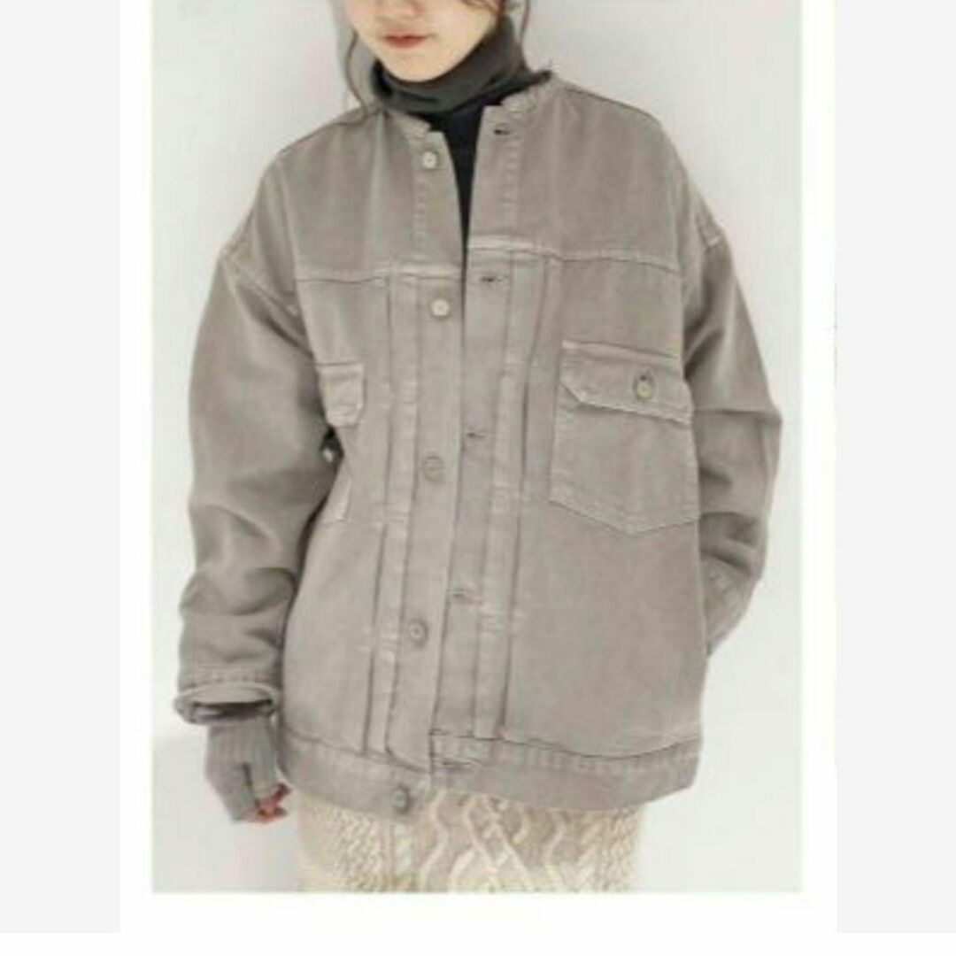 IENA(イエナ)のIENA カラーチノ リメイク ルーズブルゾン イエナ Gジャンデニムジャケット レディースのジャケット/アウター(ノーカラージャケット)の商品写真