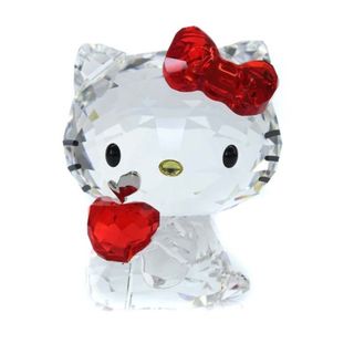 スワロフスキー(SWAROVSKI)のスワロフスキー Hello Kitty 1096878 2011 Red クリア(置物)