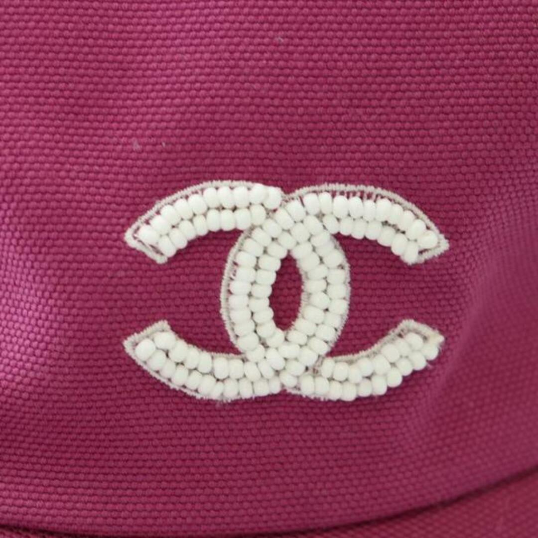 CHANEL(シャネル)のシャネル 帽子 キャップ ココマーク ワンポイント ビーズ刺繍 ピンク レディースの帽子(その他)の商品写真