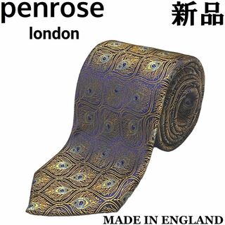 【新品◆英国製◆リッチな光沢感】Penroseペンローズ シルク ネクタイ 36