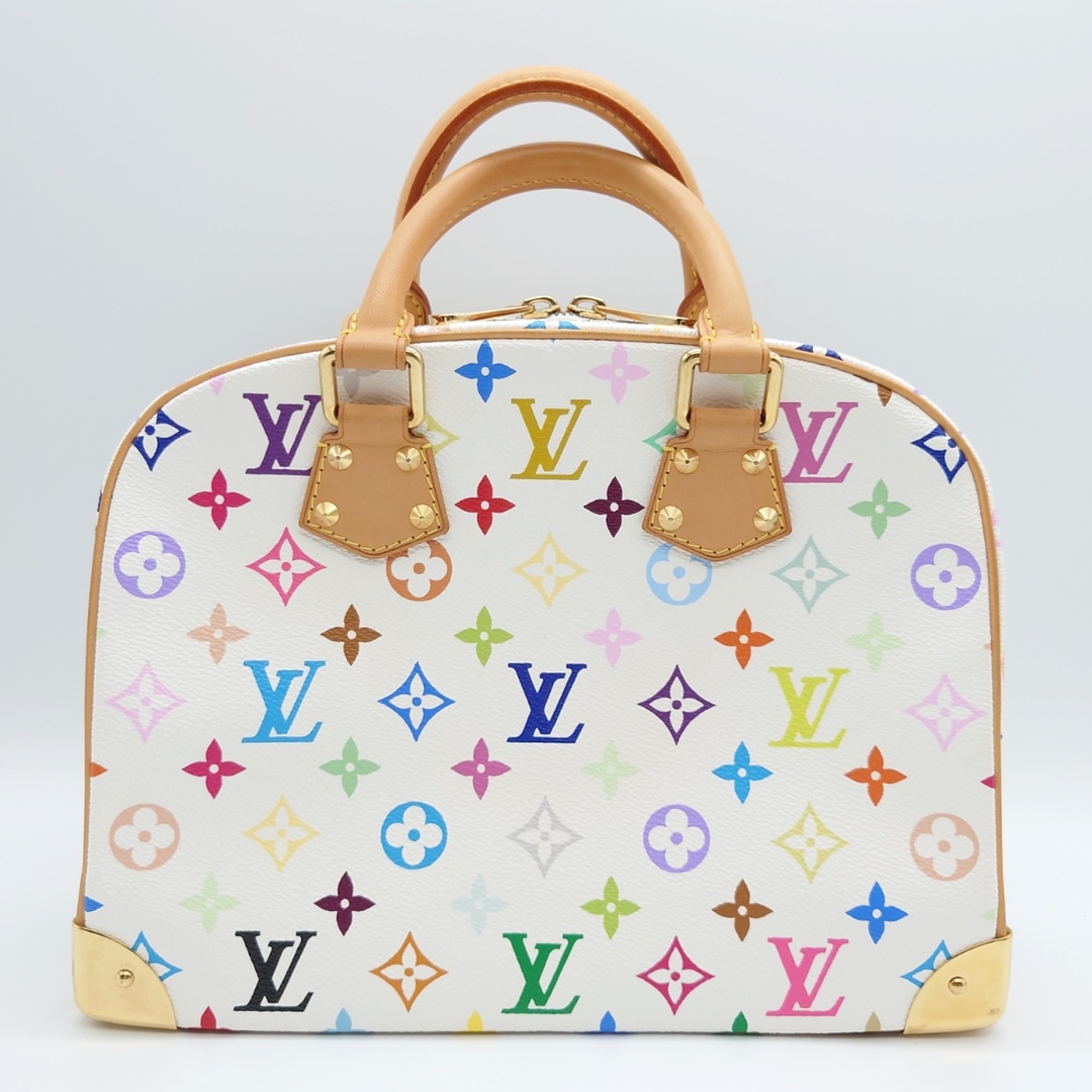 LOUIS VUITTON(ルイヴィトン)のルイヴィトン LV Louis Vuitton トゥルーヴィル ハンドバッグ バッグ 定番 自立 華やか 人気 ロゴデザイン モノグラム マルチカラー ホワイト系 ゴールドカラー金具 レザー M92663 レディース 【中古 ABランク】☆送料無料☆ 当店通常価格169800円 レディースのバッグ(ハンドバッグ)の商品写真