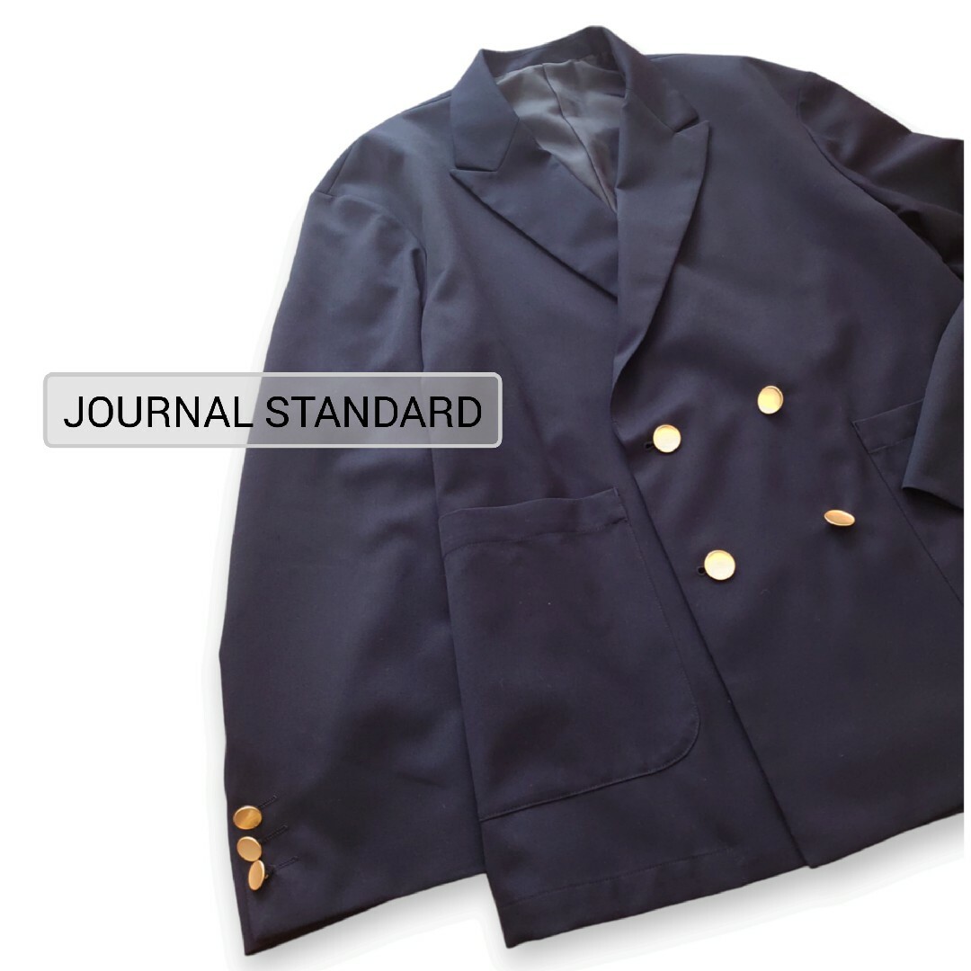 JOURNAL STANDARD(ジャーナルスタンダード)の【美品】ジャーナルスタンダード/テーラードダブルジャケット 紺ブレ 金ボタン M メンズのジャケット/アウター(テーラードジャケット)の商品写真