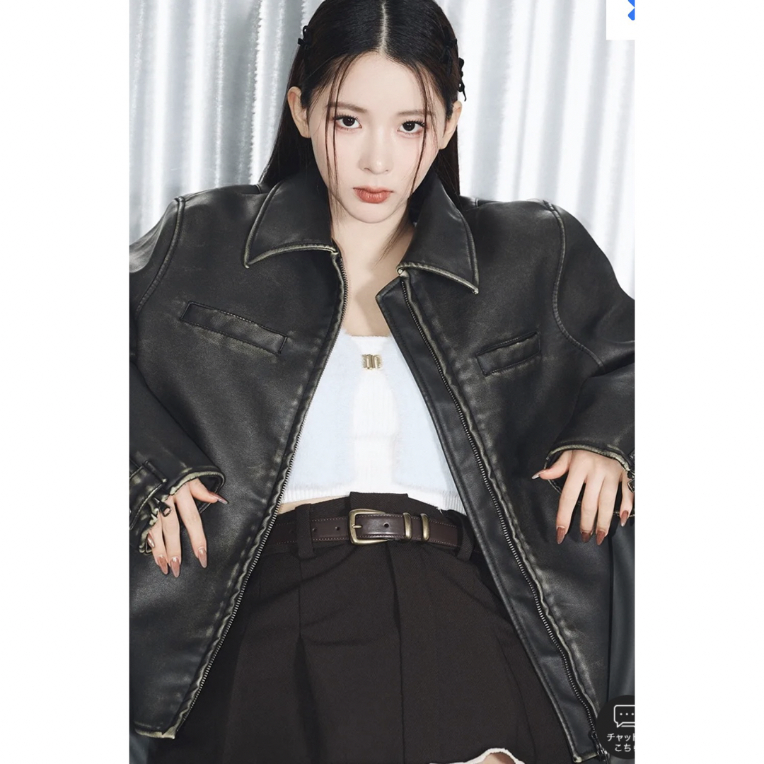 MICHIXSLY F/LEATHER ジャケット♡ブラック MICHIXSLY F/LEATHER ジャケット♡ブラック