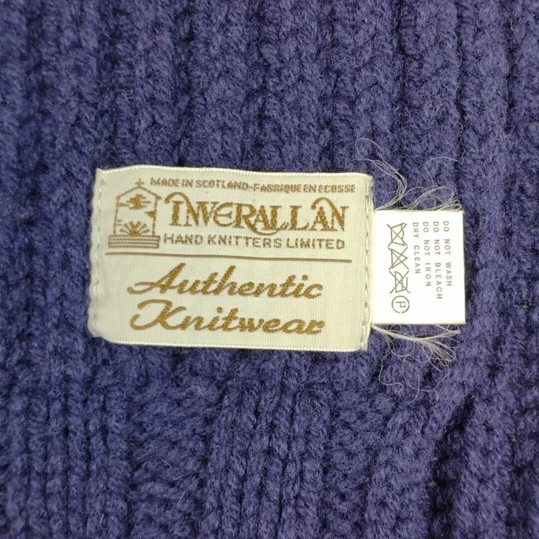 INVERALLAN(インバーアラン)のINVERALLAN インバーアラン ウールニットマフラー パープル 正規品 / B5076 メンズのファッション小物(マフラー)の商品写真