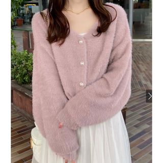 GRL - 【新品未使用】パールボタンハート刺繍ニットカーディガンの通販