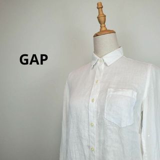 ギャップ(GAP)のギャップGAP白色XS長袖リネンシャツ薄手(シャツ/ブラウス(長袖/七分))