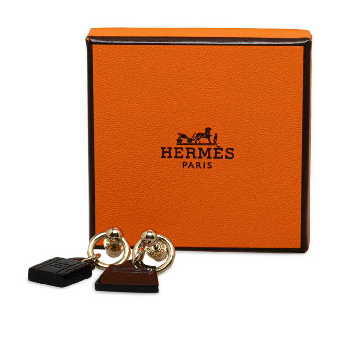 Hermes(エルメス)のエルメス アミュレットマロキニエ ケリー カデナ モチーフ ピアス バッファローホーン レディース HERMES 【222-42354】 レディースのアクセサリー(ピアス)の商品写真