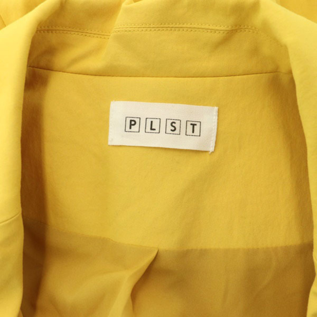 PLST(プラステ)のプラステ 光沢ツイルトレンチコート ロング ストレッチ ベルト付 S 黄 レディースのジャケット/アウター(トレンチコート)の商品写真