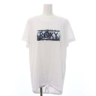 Roxy - ロキシー プリントTシャツ カットソー 半袖 L 白 ホワイト マルチカラー