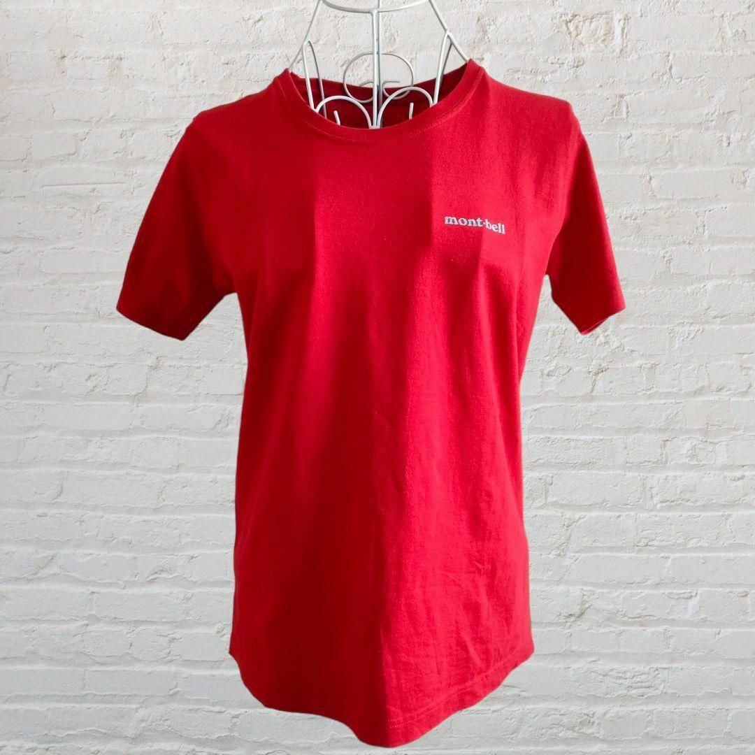 mont bell(モンベル)のmont-bell　モンベル　Tシャツ　赤　M レディースのトップス(Tシャツ(半袖/袖なし))の商品写真