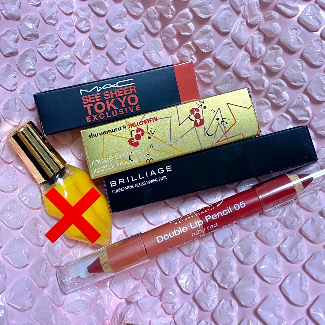 shu uemura(シュウウエムラ)の赤・ピンク系リップまとめ売り コスメ/美容のベースメイク/化粧品(口紅)の商品写真