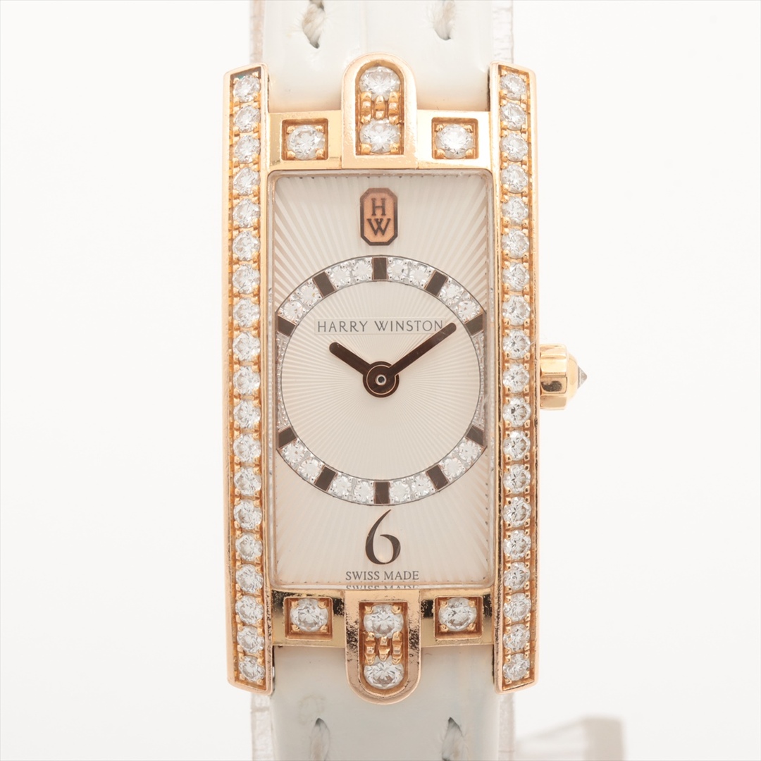 HARRY WINSTON(ハリーウィンストン)のハリーウィンストン アベニューCミニ PG×革   レディース 腕時計 レディースのファッション小物(腕時計)の商品写真