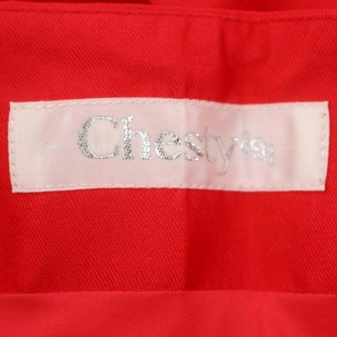 Chesty(チェスティ)のチェスティ サテンフレアスカート ロング フレア 1 赤 レッド レディースのスカート(ロングスカート)の商品写真