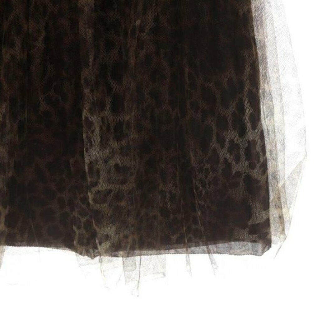 Bilitis dix-sept ans(ビリティスディセッタン)のビリティス ディ セッタン レオパード柄チュールスカート ミニ ギャザー レディースのスカート(ミニスカート)の商品写真