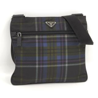 PRADA - PRADA チェック柄 ショートショルダーバッグ ナイロンの PRADA - PRADA チェック柄 ショートショルダーバッグ ナイロンの