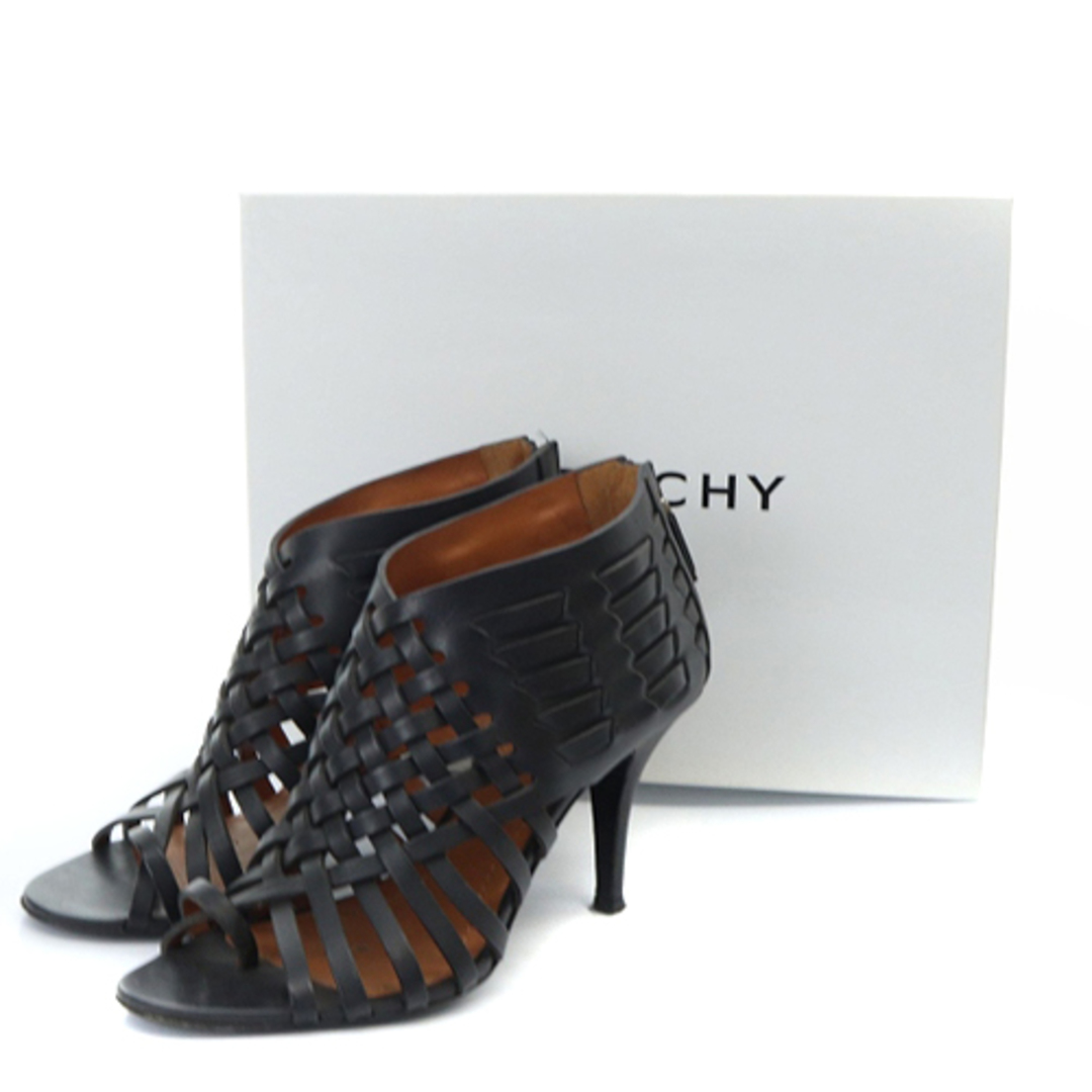 GIVENCHY(ジバンシィ)のジバンシィ レザー ブーティサンダル 36.5 23-23.5cm 黒 レディースの靴/シューズ(ブーツ)の商品写真