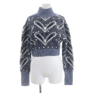 ザラ(ZARA)のザラ POMPOM JACQUARD KNIT CROP SWEATER(ニット/セーター)