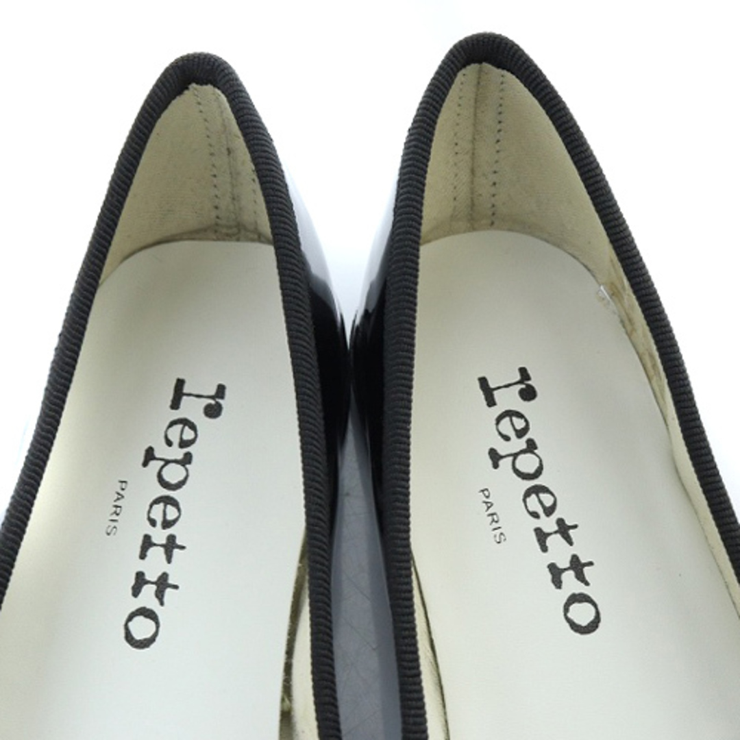 repetto(レペット)のレペット バレエシューズ エナメル リボン 38 24cm 黒 レディースの靴/シューズ(バレエシューズ)の商品写真