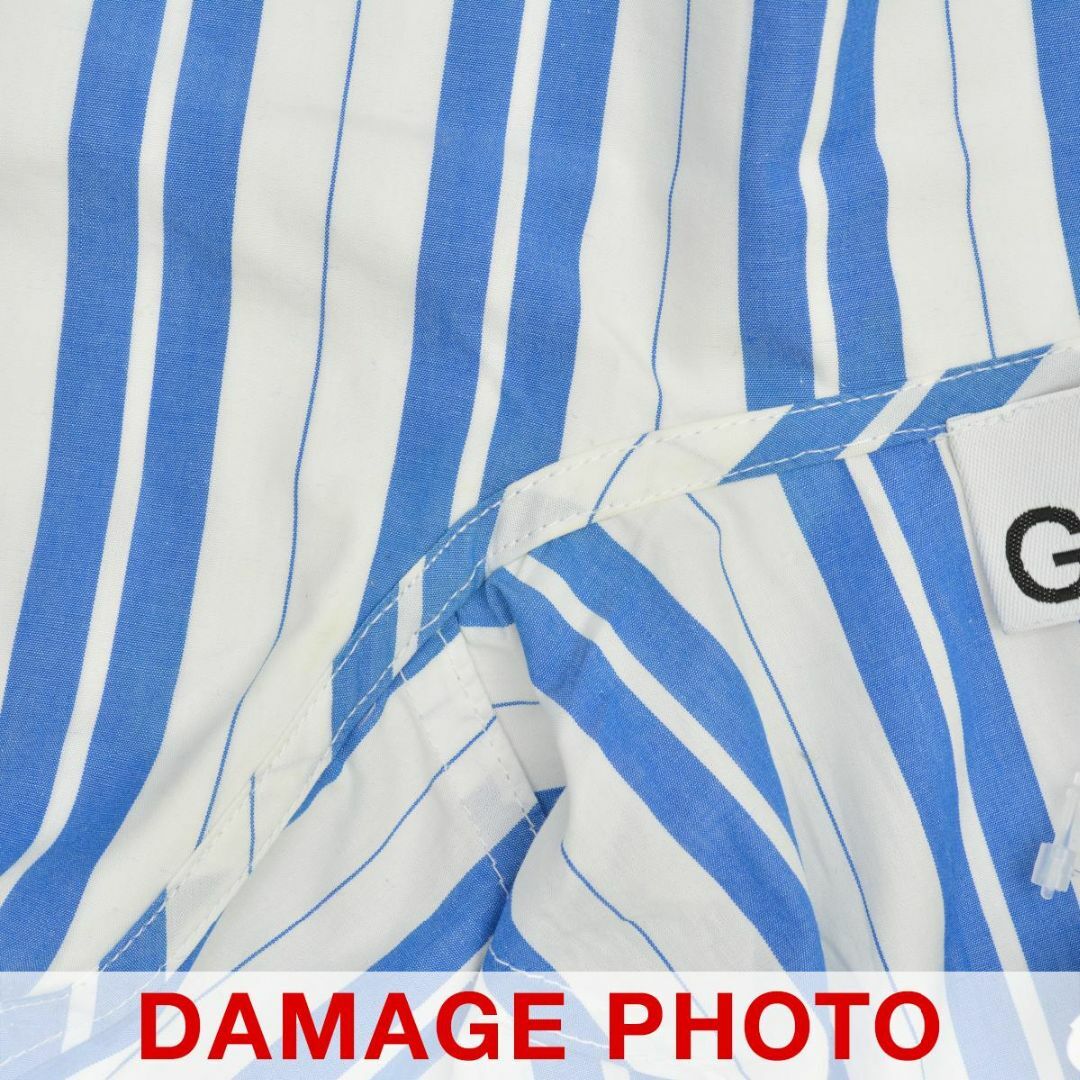 【GANNI】ストライプ柄ビッグノースリーブブラウス レディースのトップス(シャツ/ブラウス(半袖/袖なし))の商品写真