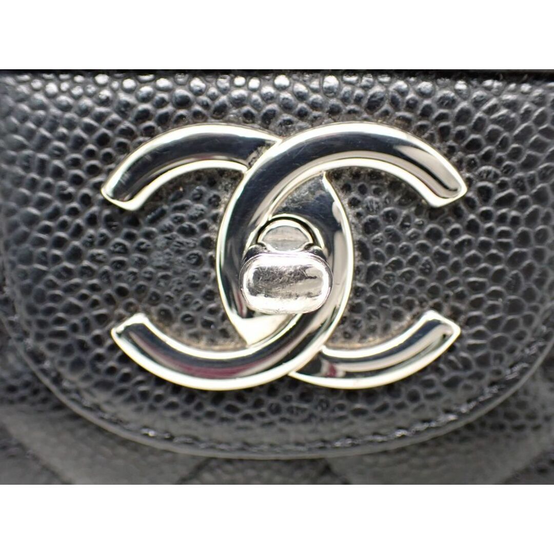 CHANEL(シャネル)のシャネル A58601 キャビアスキン ブラックxSV金具 デカマトラッセ Wフラップ Wチェーン ショルダーバッグ 【新宿店】【中古】【新着】 レディースのバッグ(メッセンジャーバッグ)の商品写真