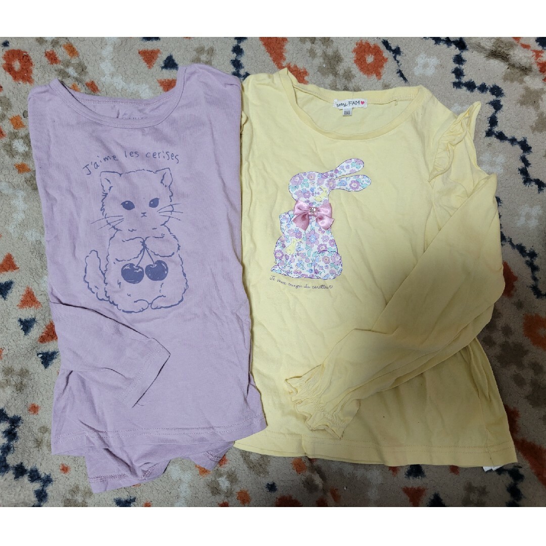 anyFAM(エニィファム)のanyfam  長袖Tシャツ  2枚セット  130センチ キッズ/ベビー/マタニティのキッズ服女の子用(90cm~)(Tシャツ/カットソー)の商品写真