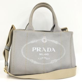 プラダ(PRADA)のPRADA カナパ 2WAY ショルダーバッグ キャンバス グレー 1BG439(ショルダーバッグ)