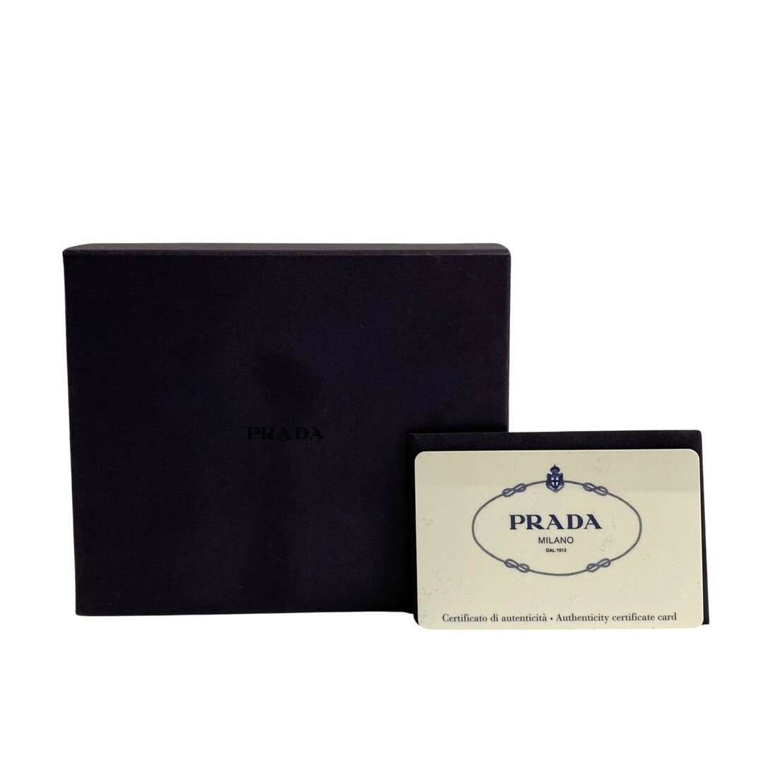 PRADA - 極 美品 カード 箱付 PRADA プラダ 三角ロゴ 金具