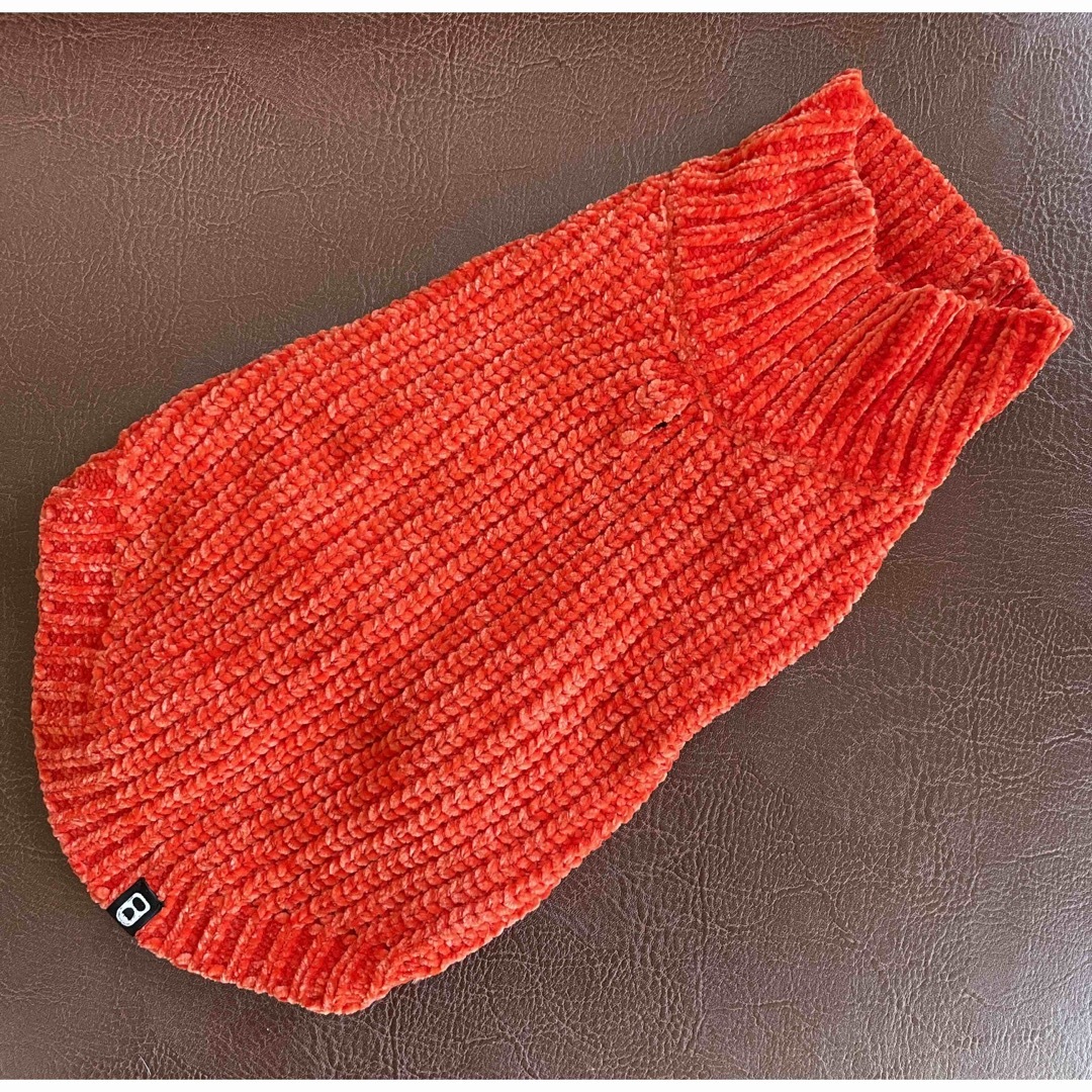 PEGION ハイネック セーター ニット オレンジ  ドッグウェア 犬 袋 M その他のペット用品(犬)の商品写真