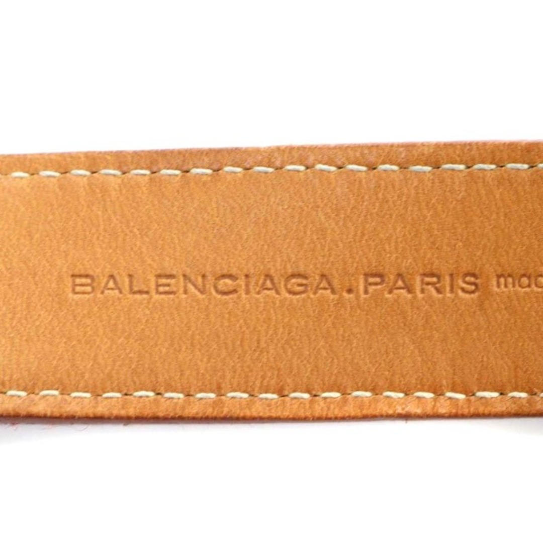 Balenciaga(バレンシアガ)のバレンシアガ ベルト キャンバス レザー 80/32 赤 茶色 187501 レディースのファッション小物(ベルト)の商品写真